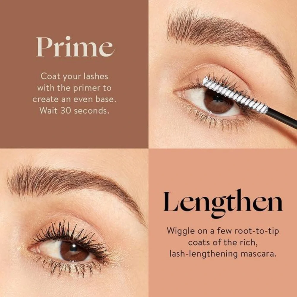 Honest Beauty 2-in-1 Extreme Length Mascara + Lash Primer NIB Clean Beauty